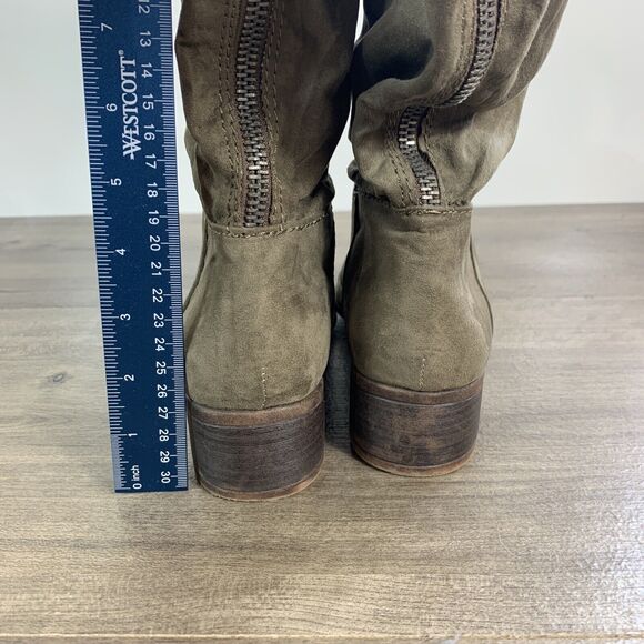 Madden Girl Womens Suede Knee High Boots Size 8 Slouch Comfort Round Toe - Picture 5 of 11